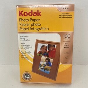 NEW‎ Kodak Photo Paper Gloss Finish 4x6 6.5 mil Thick Inkjet Printers 100 Sheets